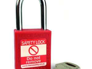 Nylon Body Safety Padlock - 38mm Clearance Steel Shackle